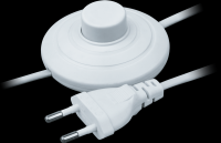Navigator Шнур 61 600 NPS-FS01-170-2x0.5-WH 1.7м с выкл. белый 61600 фото