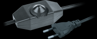 Navigator Шнур 61 603 NPS-FS02-170-2x0.5-BL 1.7 м с диммируемым выкл. черный 61603 фото