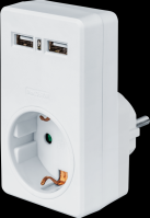 Navigator Адаптер 61 699 NAD-USB02-1E-C-WH с/з 1 гн. USB2.1A 61699 фото