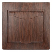 Intro 1-203-10 Розетка 2P+E Schuko с крышкой, 16А-250В, IP20, СУ, Plano, венге (10/100/1500) Б0030064 фото