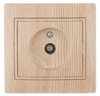 Intro 1-301-11 Розетка TV одиночная, IP20, СУ, Plano, сосна (10/200/2400) Б0030081 фото
