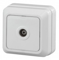 Intro 2-301-01 Белый Розетка TV одиночная, IP20, ОУ, Quadro Б0027658 фото
