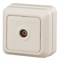 Intro 2-301-02 Розетка TV одиночная, IP20, ОУ, Quadro, сл.кость (10/200/3600) Б0027659 фото