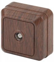 Intro 2-301-10 Розетка TV одиночная, IP20, ОУ, Quadro, венге (10/200/2400) Б0030127 фото