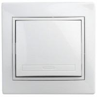 Intro 1-101-01 Выключатель, 10А-250В, IP20, СУ, Plano, Белый Б0027586 фото