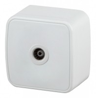 Intro 3-301-01 Розетка TV одиночная, IP20, ОУ, Polo, белый (20/400/4800) Б0036101 фото