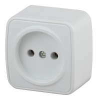 Intro 3-201-01 Розетка 2P, 16А-250В, IP20, ОУ, Polo, белый (20/400/4800) Б0036097 фото
