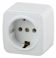Intro 3-202-01 Розетка 2P+E Schuko, 16А-250В, IP20, ОУ, Polo, Белый Б0036098 фото