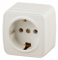 Intro 3-202-02 Розетка 2P+E Schuko, 16А-250В, IP20, ОУ, Polo, сл.кость (16/320/3840) Б0036127 фото