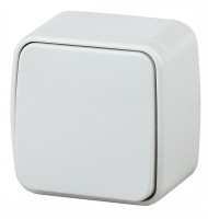 Intro 3-103-01 Переключатель, 10А-250В, IP20, ОУ, Polo, белый (18/360/4320) Б0036094 фото