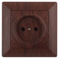 Intro 4-201-10 Розетка 2P, 16А-250В, СУ, Solo, венге (10/200/2400) Б0043310 фото