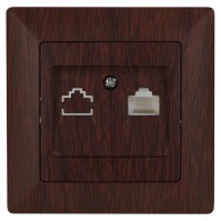 Intro 4-303-10 Розетка информационная RJ45, СУ, Solo, венге (10/200/2400) Б0043387 фото