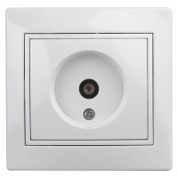 Intro 1-301-01 Белый Розетка TV одиночная, IP20, СУ, Plano Б0027617 фото