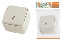 TDM Переключатель на 2 направления 1-кл. открытой установки IP20 10А, сл. кость 