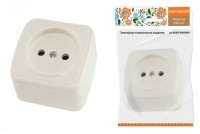 TDM Розетка 2П открытой установки IP20 10А, сл. кость 