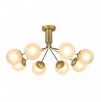 F-promo 2631-8U потолочная люстра F-Promo Каркас золотого цвета, плафоны из стекла белого цвета 2631-8U фото