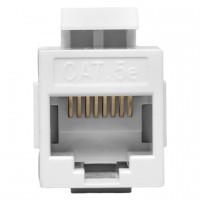 EKF Адаптер проходной TERACOM Cat.5E неэкранированный RJ45-RJ45 тип Keystone белый TRC-INLC-KSTN-5EUTP-WH фото