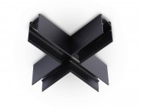Коннектор X-образный для накладного шинопровода Magnetic GL3376 BK черный 170*170*53.7 GL3376 фото