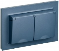IEK Brite маренго розетка 2-я с кр. 16А в сборе IP44 BR-R26-16-44-K35-F фото