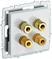 IEK Brite Base белый аудиорозетка 4-места BR-S40-K01 фото