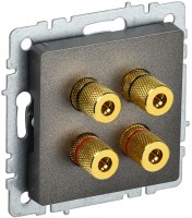 IEK Brite Base тёмная бронза аудиорозетка 4-места BR-S40-K45 фото
