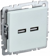 IEK Brite Base жемчуг розетка USB A+A 3,1А BR-U21-D31-K36 фото
