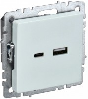 IEK Brite Base жемчуг розетка USB A+C 18Вт BR-U22-018-K36 фото