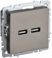 IEK Brite Base шампань розетка USB A+A 3,1А BR-U21-D31-K37 фото