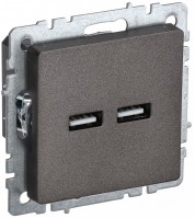 IEK Brite Base тёмная бронза розетка USB A+A 3,1А BR-U21-D31-K45 фото