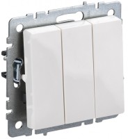 IEK Brite Base белый выключатель 3-клавишный 10А BR-V30-0-10-K01-PRO фото