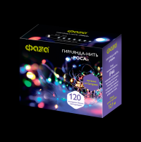 ФАZA Гирлянда DC-G03-120M, 120 мульт. microLED, 12.1 м., 8 реж., 3xAA .5047815 фото