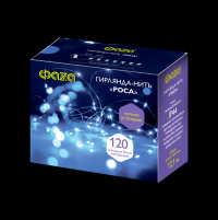 ФАZA Гирлянда DC-G03-120W, 120 бел. microLED, 12.1 м., 8 реж., 3xAA .5047839 фото
