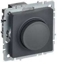 IEK Brite Base графит светорегулятор поворотно нажимной 600Вт BR-D20-0600-K53 фото