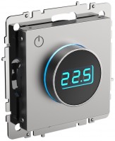 IEK Brite Base сталь термостат электронный с индикацией  (терморегулятор) BR-RT11-K46 фото
