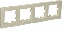 IEK Brite Decor бежевый рифленый рамка 4 места BR-M42-51-K10 фото