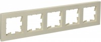 IEK Brite Decor бежевый рифленый рамка 5 мест BR-M52-51-K10 фото