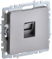 IEK Brite Base сталь розетка компьютерная RJ45 кат.6 BR-K10-2-K46 фото
