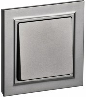 IEK Brite сталь выключатель 1-клавишный 10А в сборе BR-V10-0-10-K46-F фото