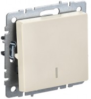 IEK Brite Base бежевый выключатель 1-клавишный, проходной с индикацией 10А BR-V12-1-10-K10 фото
