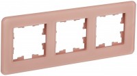 IEK Brite Decor дымчатый матовый стекло скруглённые углы рамка 3-местная BR-M32-G-41-K97 фото