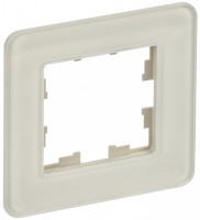 IEK Brite Decor песчаный матовый стекло скруглённые углы рамка 1 место BR-M12-G-41-K98 фото