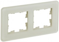 IEK Brite Decor песчаный матовый стекло скруглённые углы рамка 2 места BR-M22-G-41-K98 фото