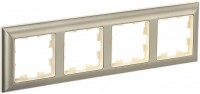 IEK Brite Decor шампань 3D-форма рамка 4 места BR-M42-12-3-K10 фото