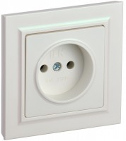 IEK Brite жемчуг розетка без заземления, шторок, 10А в сборе BR-R10-10-K36-F фото