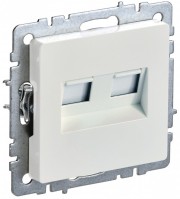 IEK Brite Base жемчуг розетка компьютерная 2-ая RJ45 кат.6 BR-K20-2-K36 фото