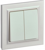 IEK Brite жемчуг выключатель 2- клавишный. 10А в сборе BR-V20-0-10-K36-F фото