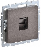 IEK Brite Base тёмная бронза розетка компьютерная RJ45 кат.6 BR-K10-2-K45 фото