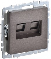IEK Brite Base тёмная бронза розетка компьютерная 2-ая RJ45 кат.6 BR-K20-2-K45 фото