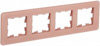 IEK Brite Decor дымчатый матовый стекло скруглённые углы рамка 4 места BR-M42-G-41-K97 фото
