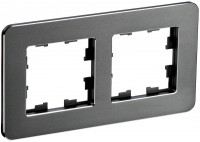 IEK Brite Decor титан металл скруглённые углы рамка 2 места BR-M22-M-01-K48 фото